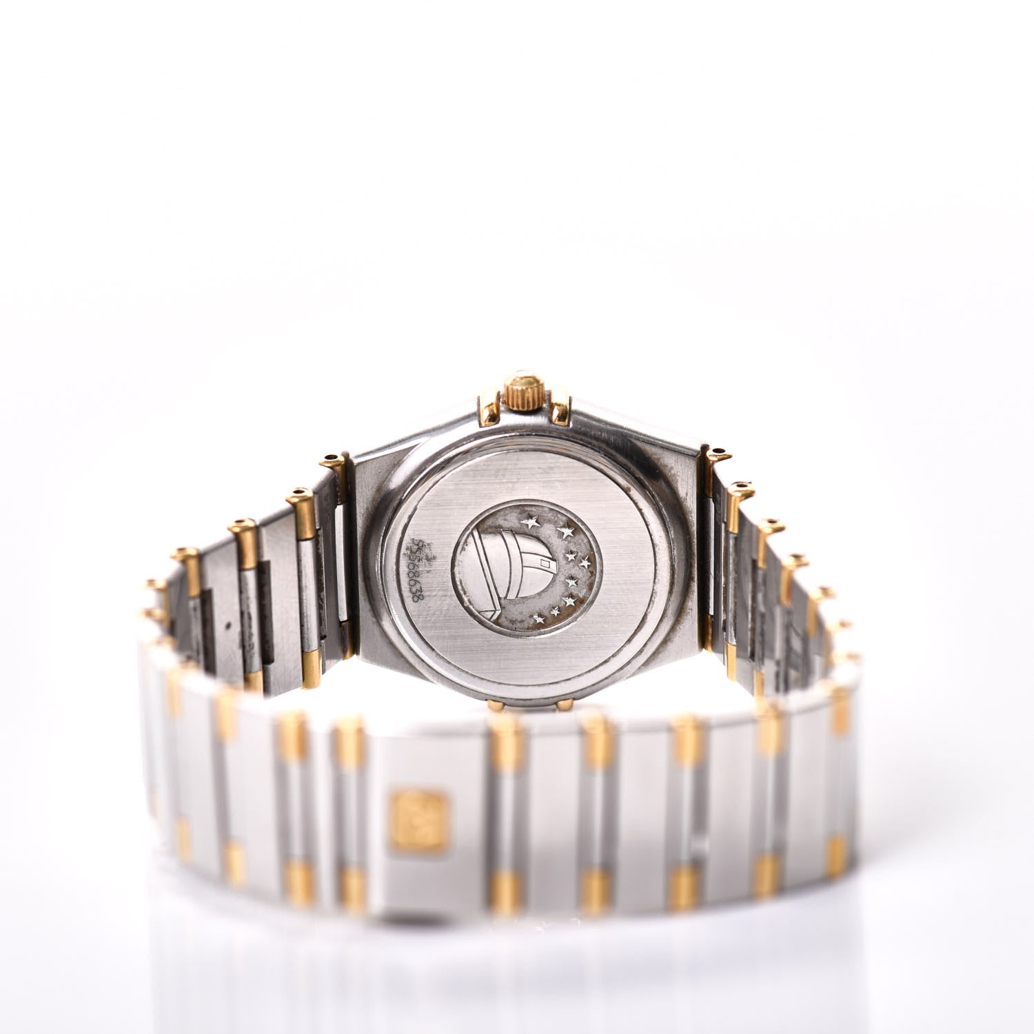 Omega Stainless Steel 18K Yellow Gold 25mm Constellation Quartz Watch White 1272.30 4 of 6