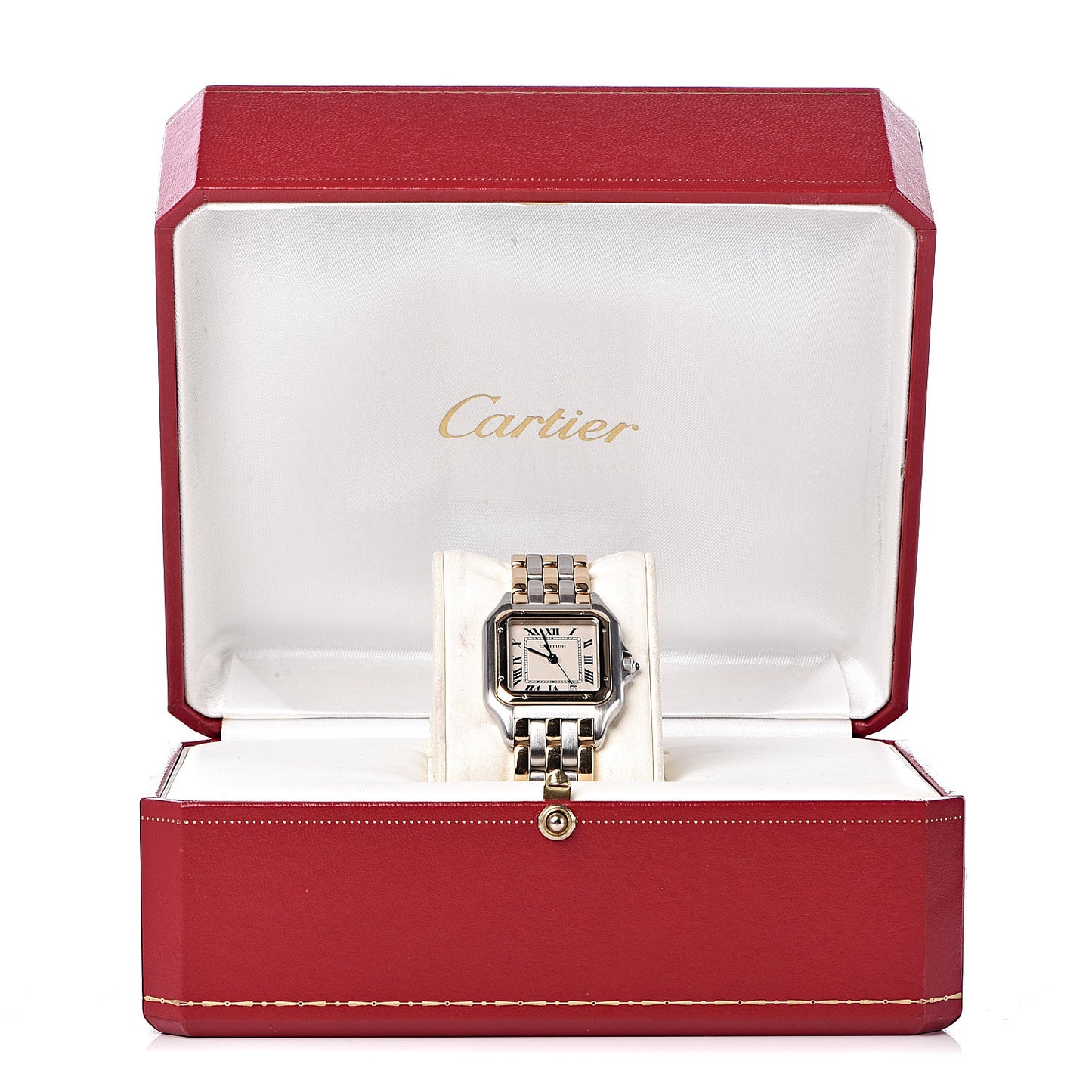 Stainless Steel 18K Yellow Gold 27mm Panthere Quartz Watch