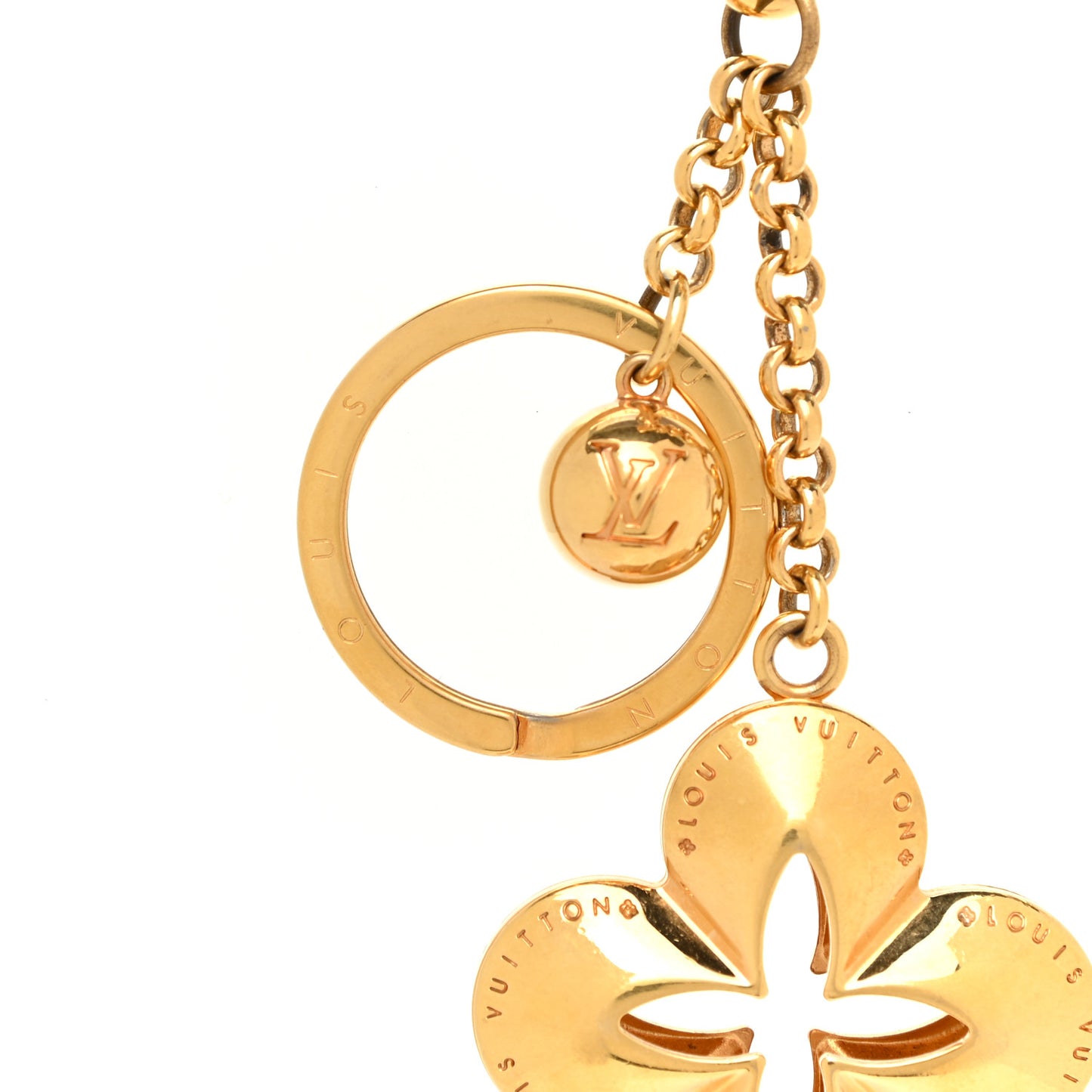 Metal Eclipse Bag Charm Key Holder Gold