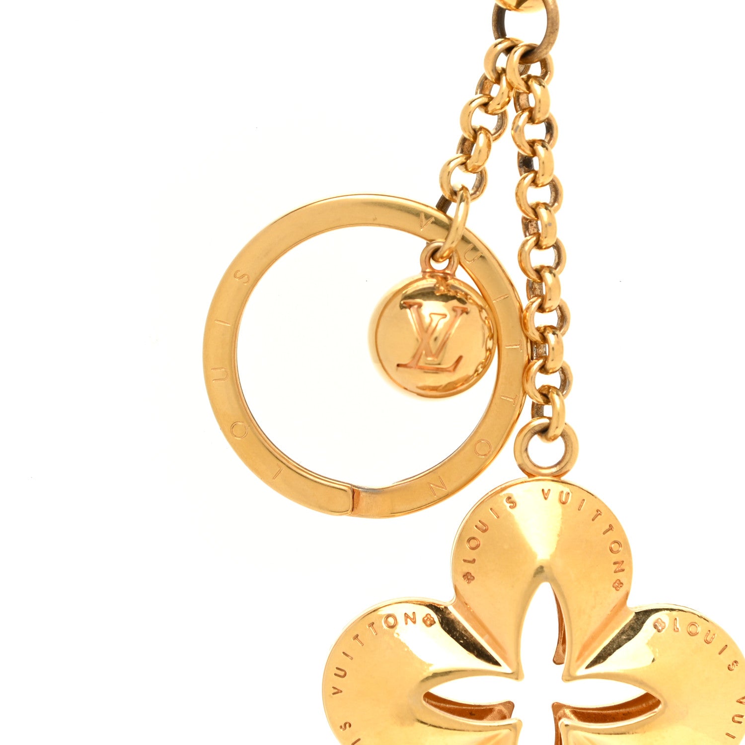 Louis Vuitton Metal Eclipse Bag Charm Key Holder Gold 3 of 6