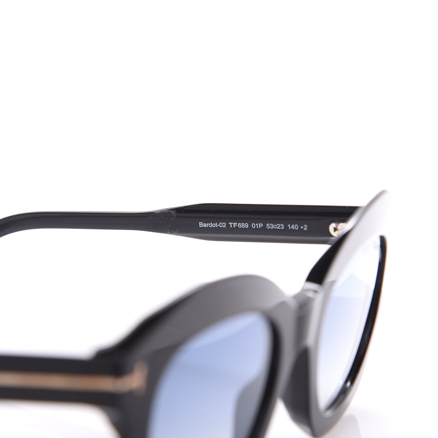 Tom Ford Bardot Sunglasses TF689 Shiny Black 5 of 8