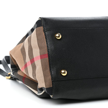 Burberry Grainy Calfskin House Check Small Canterbury Black 7 of 9