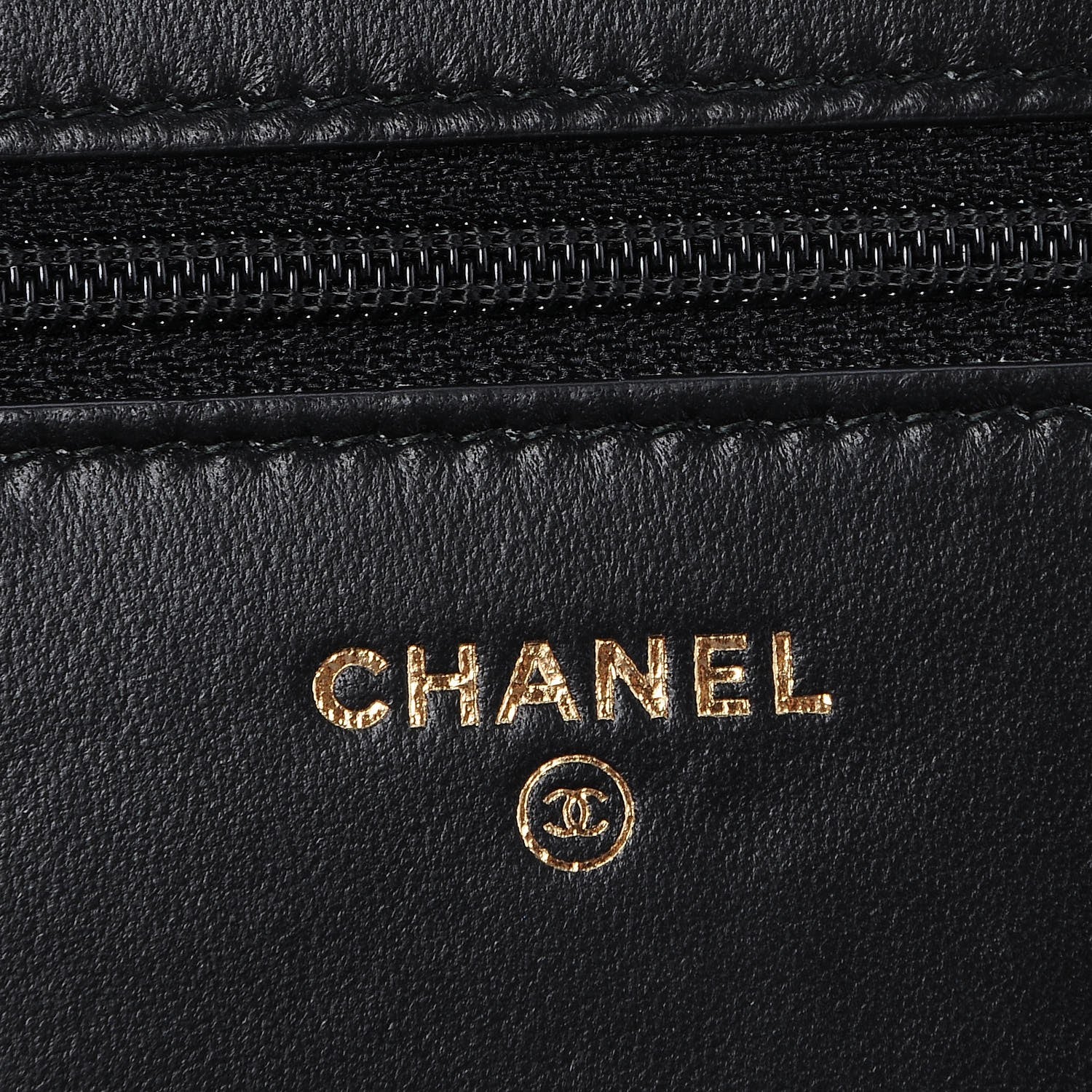 Chanel Lambskin Quilted Pearl Wallet On Chain WOC Black 6 of 10
