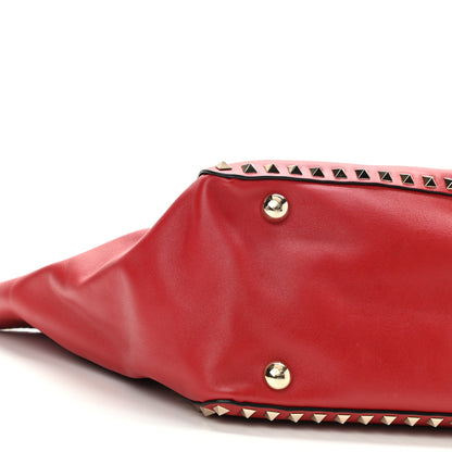 Valentino Garavani Vitello Medium Rockstud Tote Rosso Valentino 11 of 11