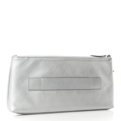 Chanel Metallic Calfskin Keyboard Pouch Silver 3 of 11