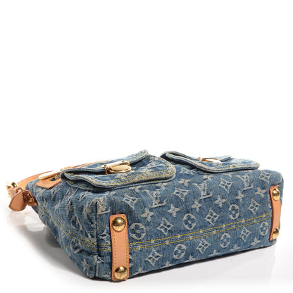 Louis Vuitton Monogram Denim Baggy PM Blue 4 of 7