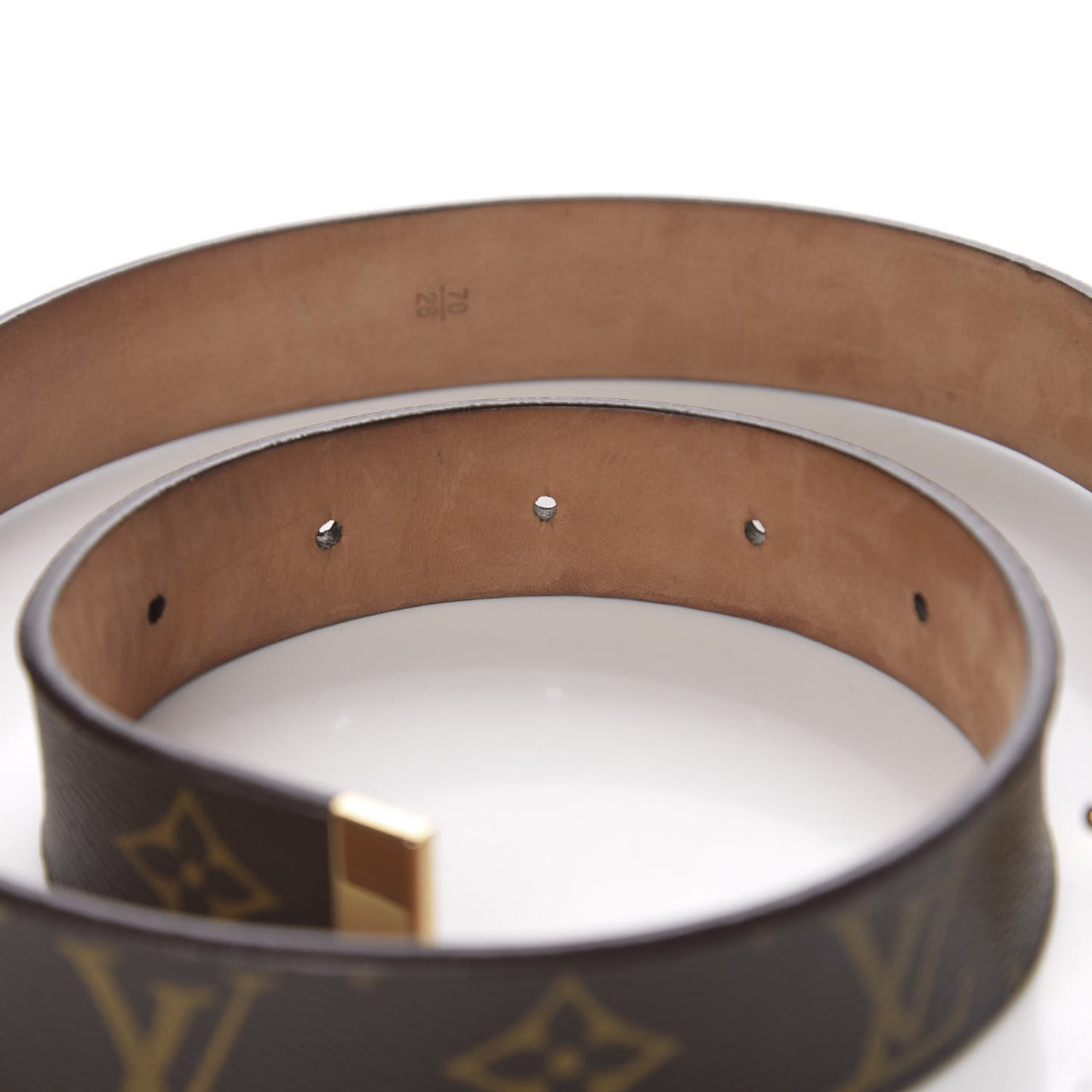Monogram Ceinture Belt Gold Buckle 70 28