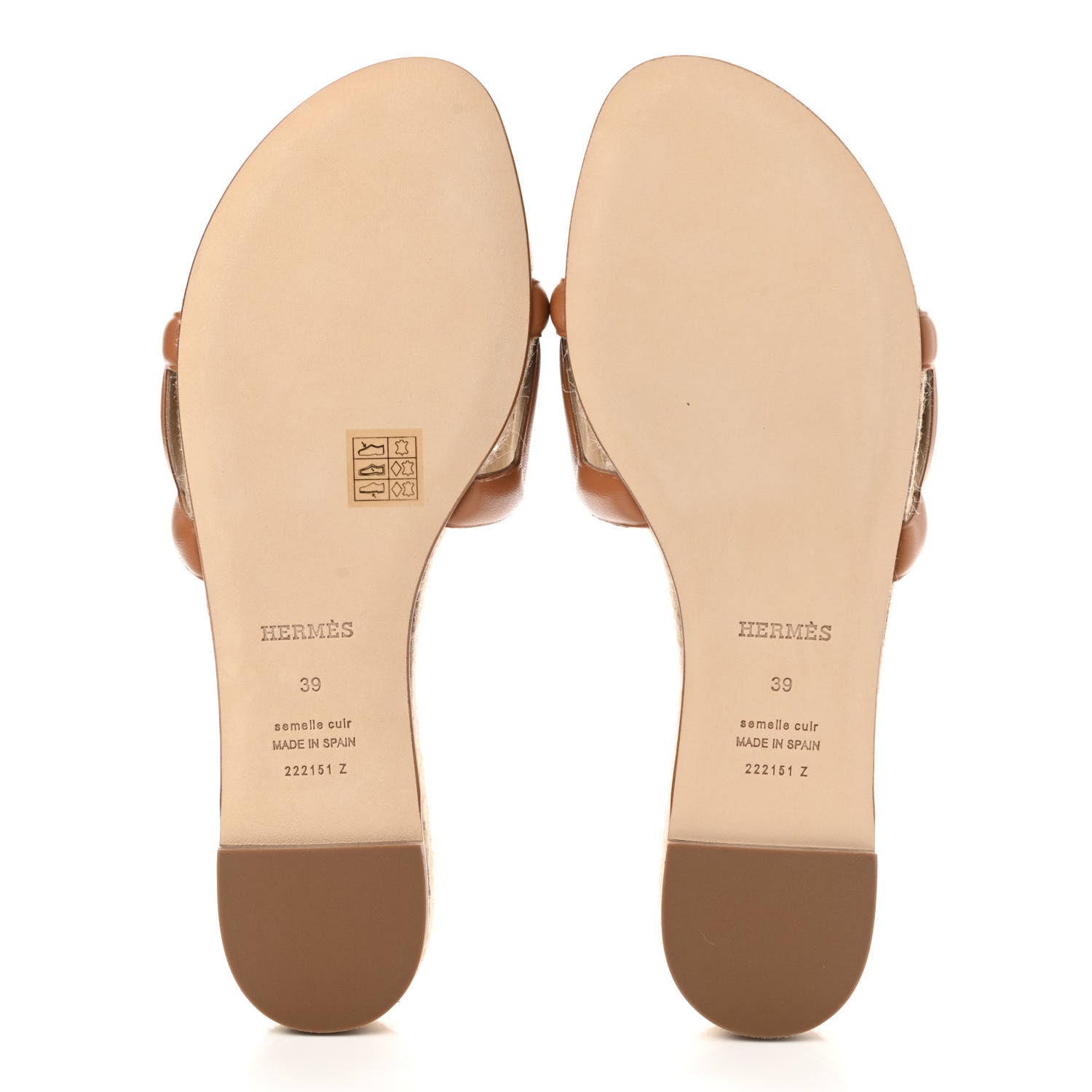 Hermes Nappa Famosa Espadrille Sandals 39 Naturel 5 of 8