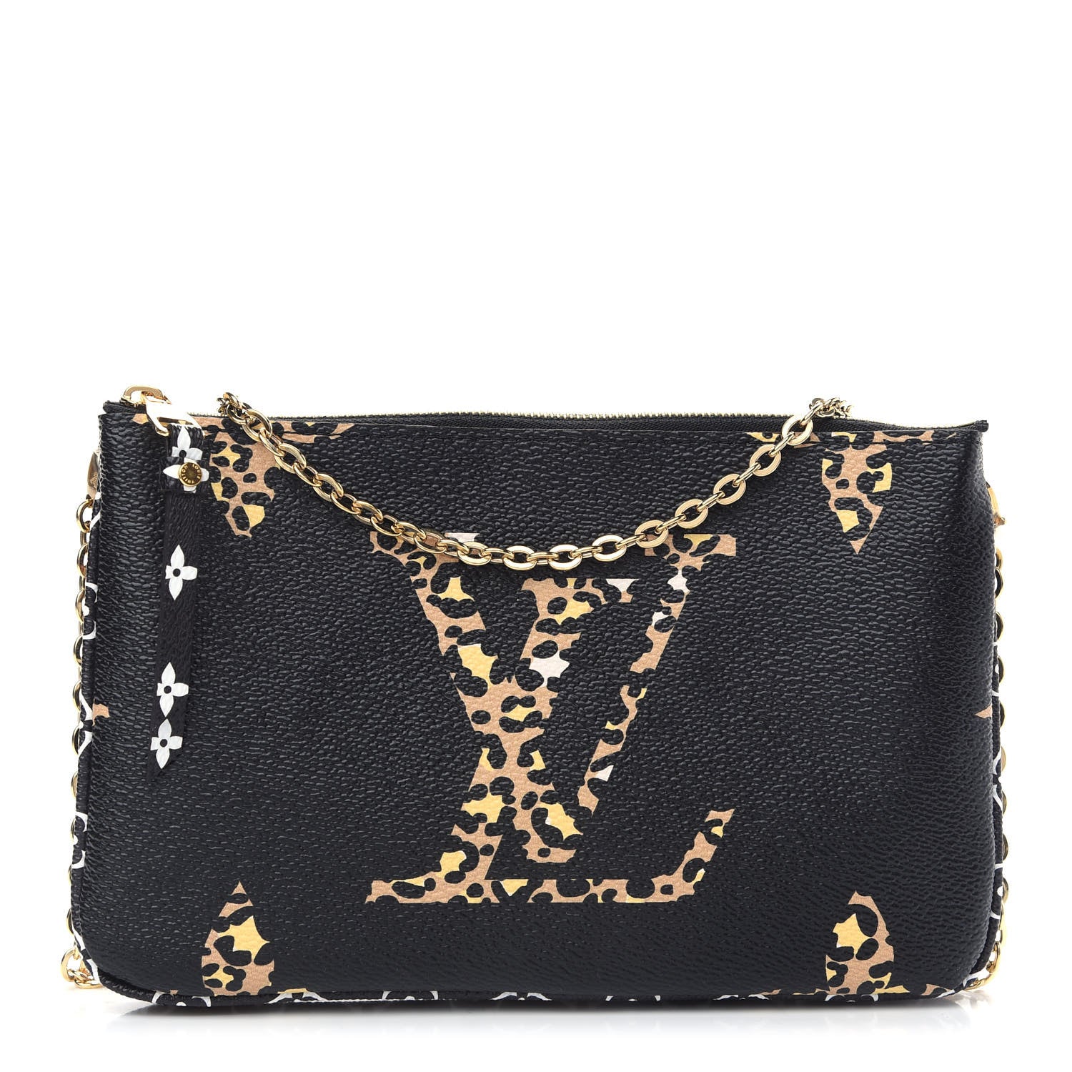 Louis Vuitton Monogram Giant Jungle Pochette Double Zip Black 1 of 8