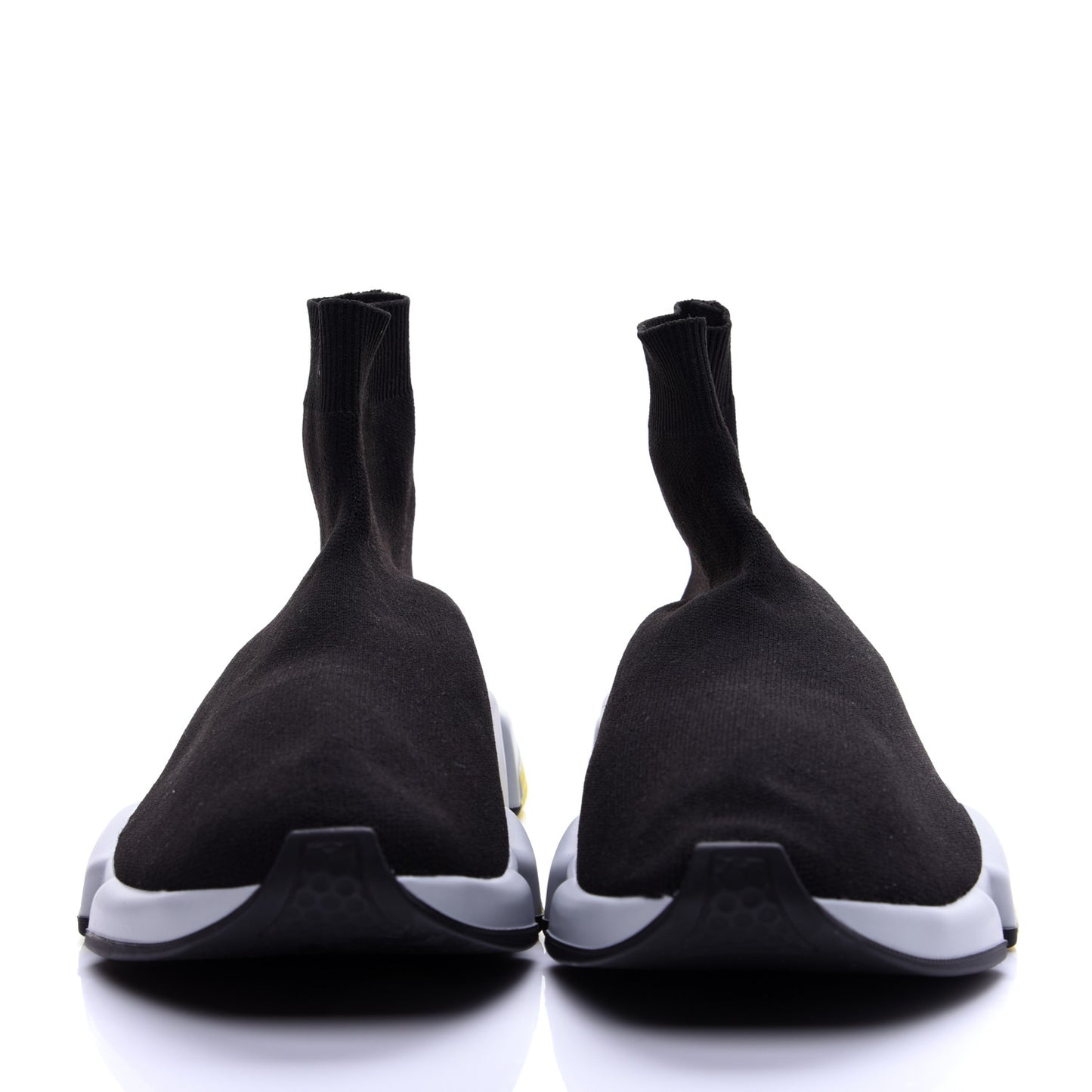 Neoprene Knit BB Mens Speed Sneakers 45 Black Grey Yellow
