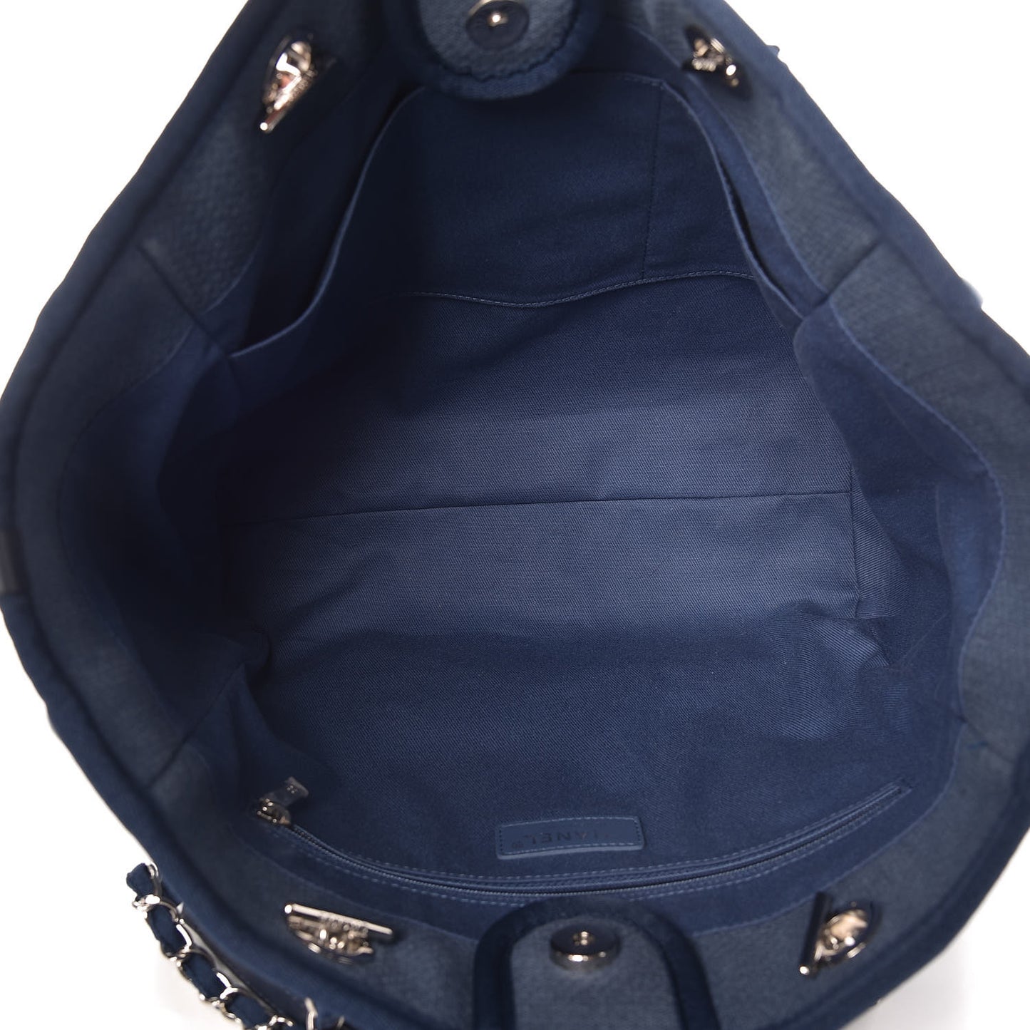 Canvas Small Deauville Tote Denim Blue