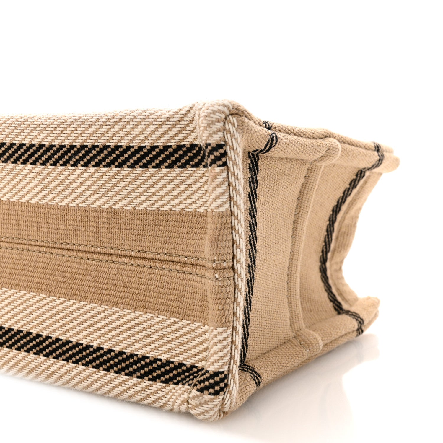 Celine Canvas Calfskin Small Cabas Thais Beige Black White 9 of 9
