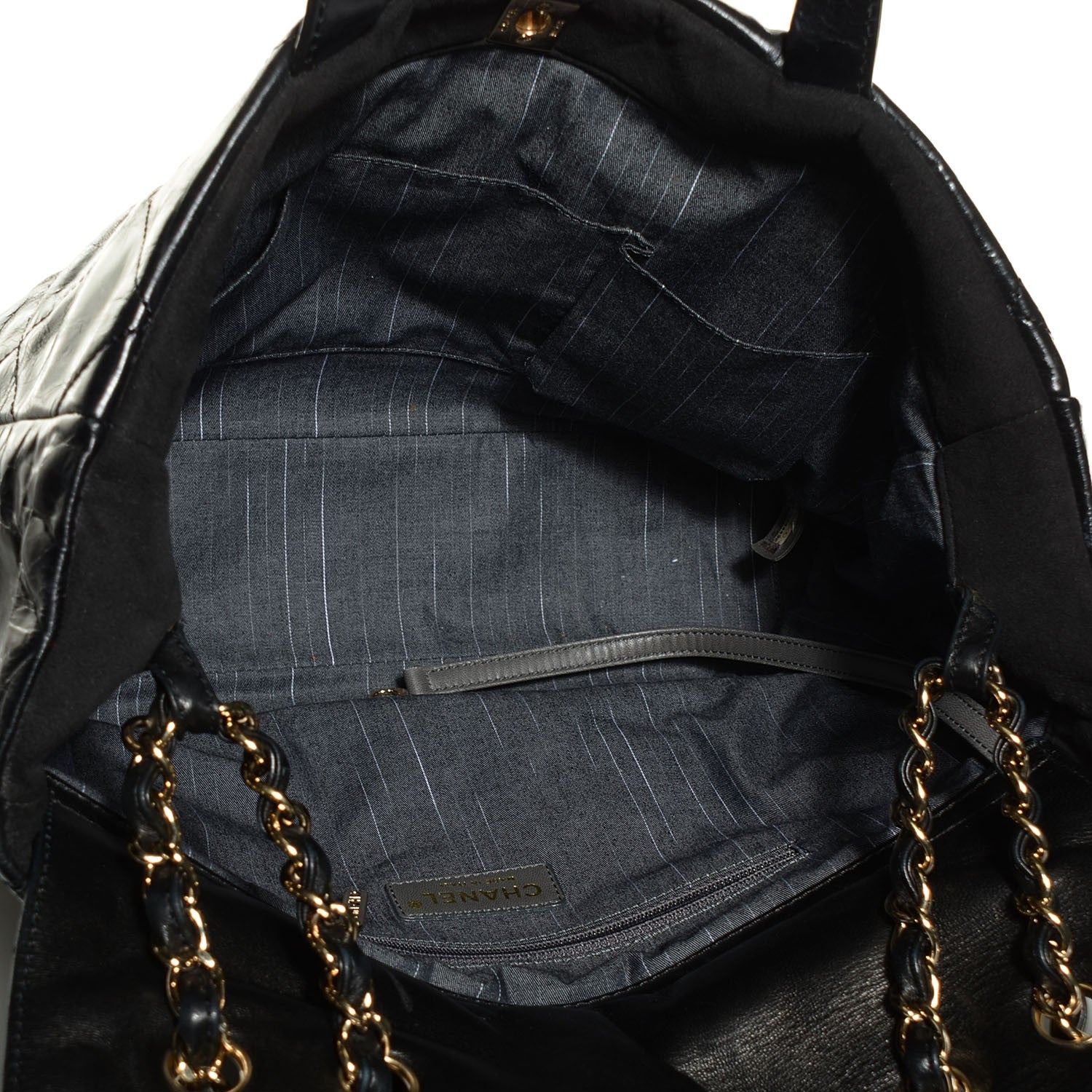 Chanel Glazed Calfskin Large Portobello Tote Black 5 of 8
