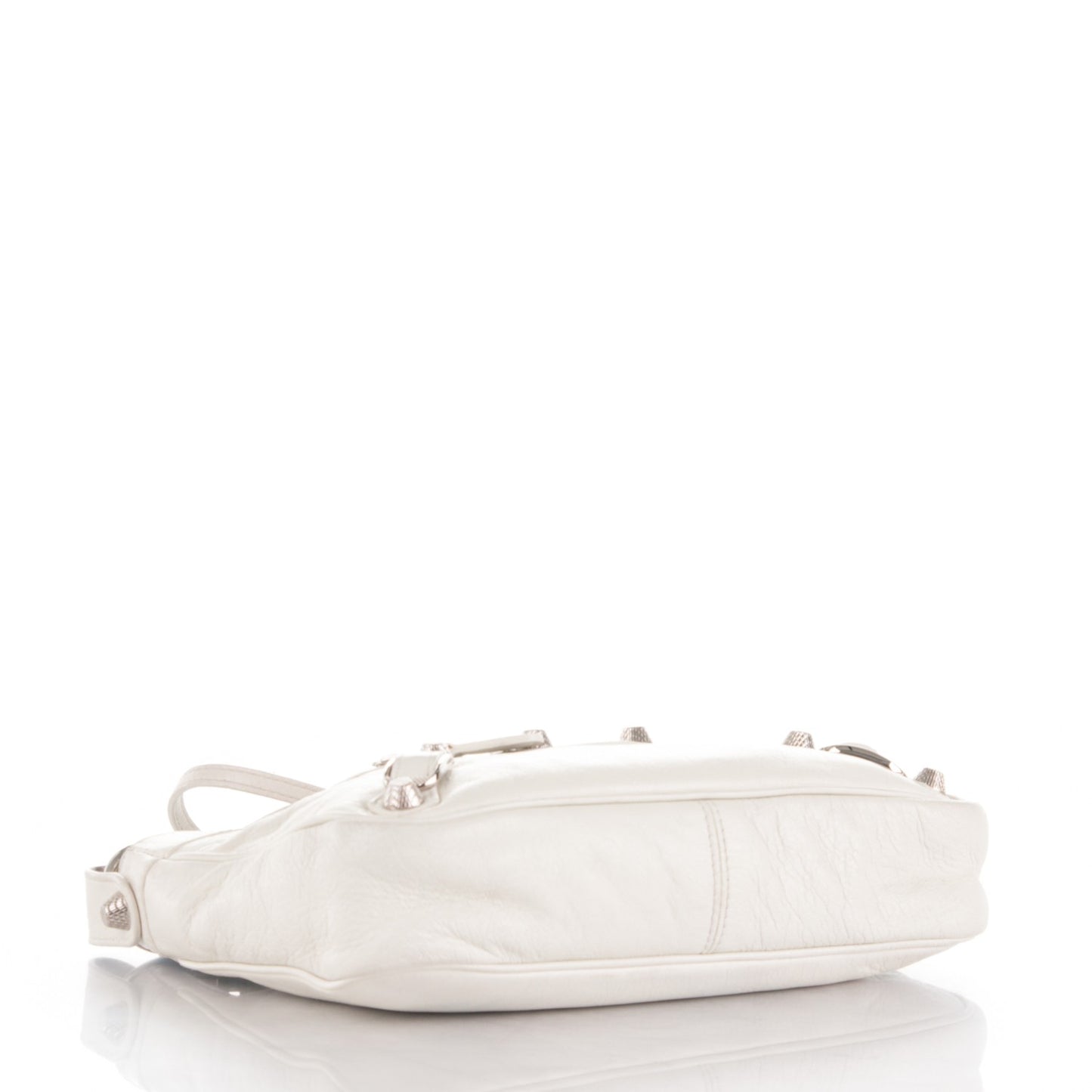 Agneau Giant 12 Silver Hardware Hip White