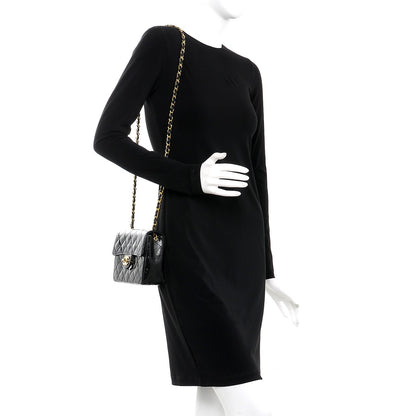 Chanel Patent Calfskin Quilted Mini Square Flap Black 2 of 12