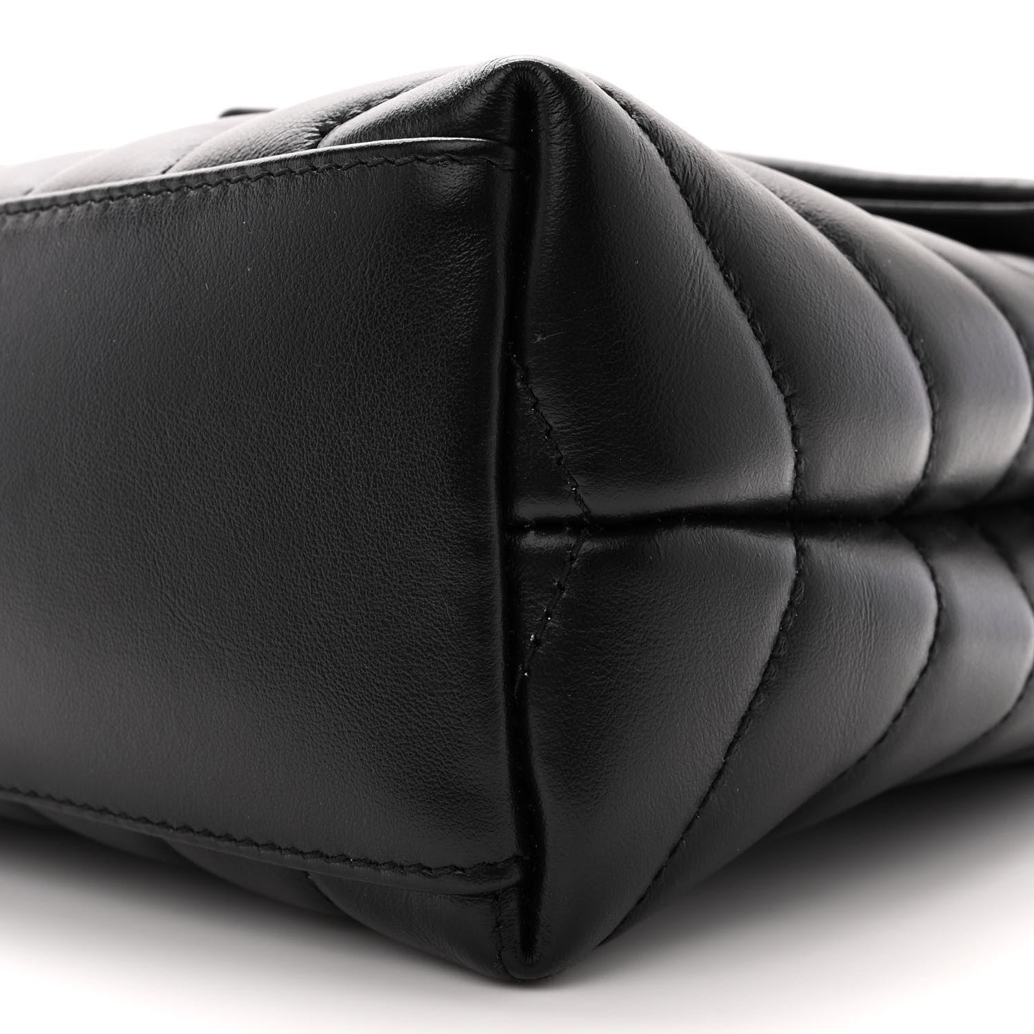 Saint Laurent Calfskin Y Quilted Monogram Small Loulou Chain Satchel Black 10 of 11