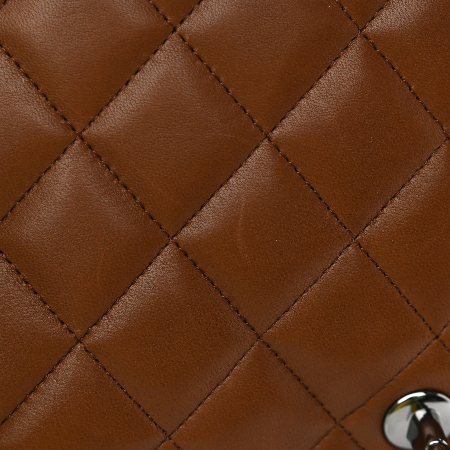 Chanel Lambskin Quilted Jumbo Single Flap Dark Brown 13 of 15