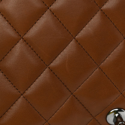 Chanel Lambskin Quilted Jumbo Single Flap Dark Brown 13 of 15
