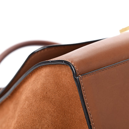 Celine Natural Calfskin Suede Medium Trapeze Tan 8 of 22