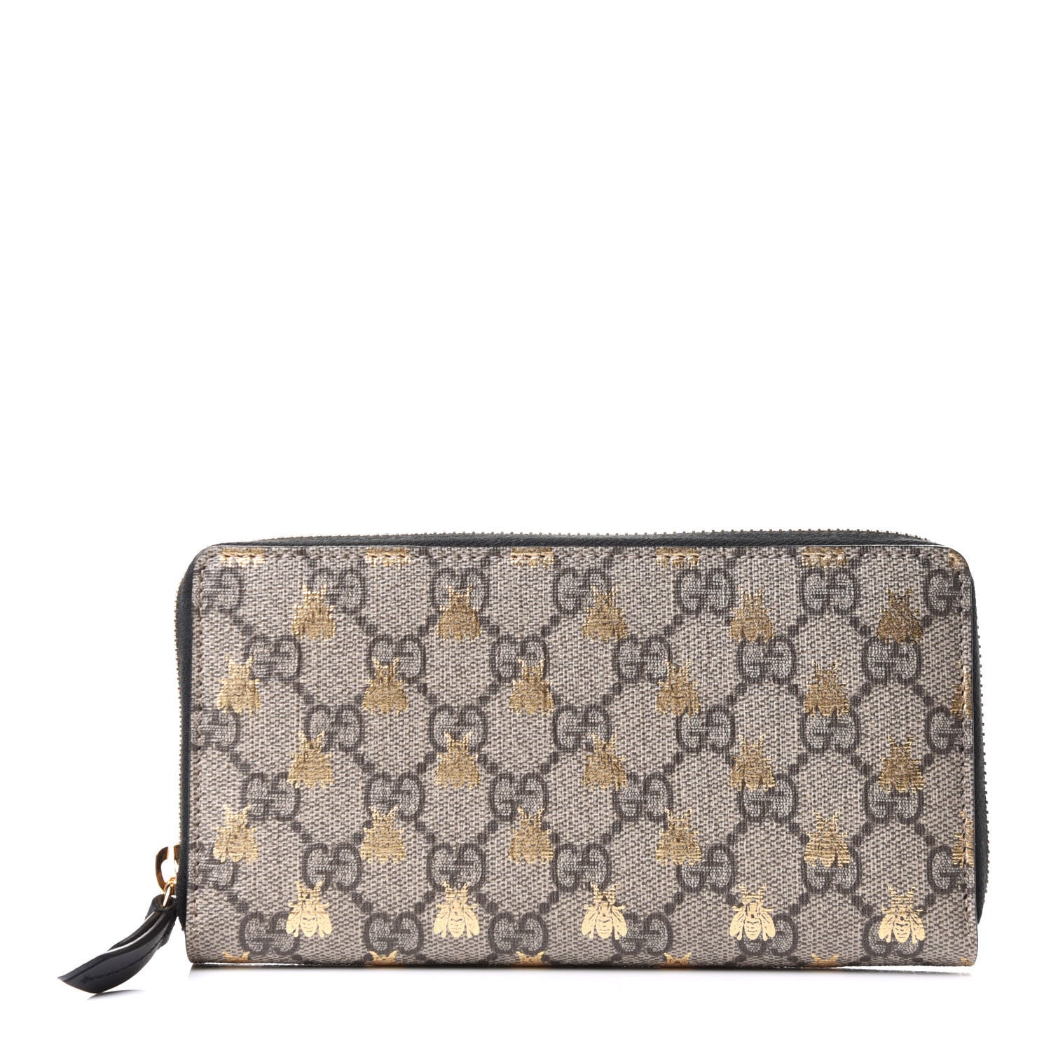 Gucci GG Supreme Monogram Bees Zip Around Wallet 1 of 6