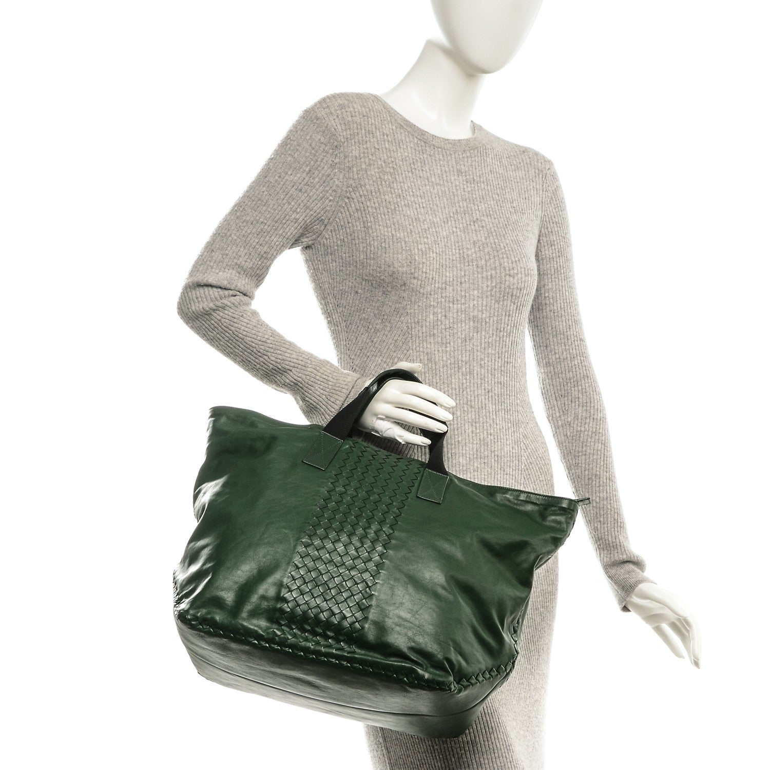 Bottega Veneta Soft Calf Intrecciato Tote Green 2 of 6