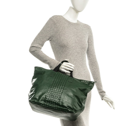 Bottega Veneta Soft Calf Intrecciato Tote Green 2 of 6