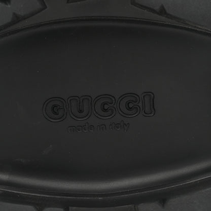 Gucci Rubber GG Monogram Perforated Elea Platform 55mm Lug Sole Sandals 40 Black 6 of 8