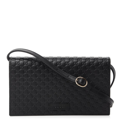 Gucci Microguccissima Crossbody Wallet Black 1 of 10