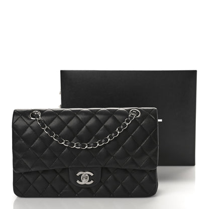 Chanel Lambskin Quilted Medium Double Flap Black 10 of 10