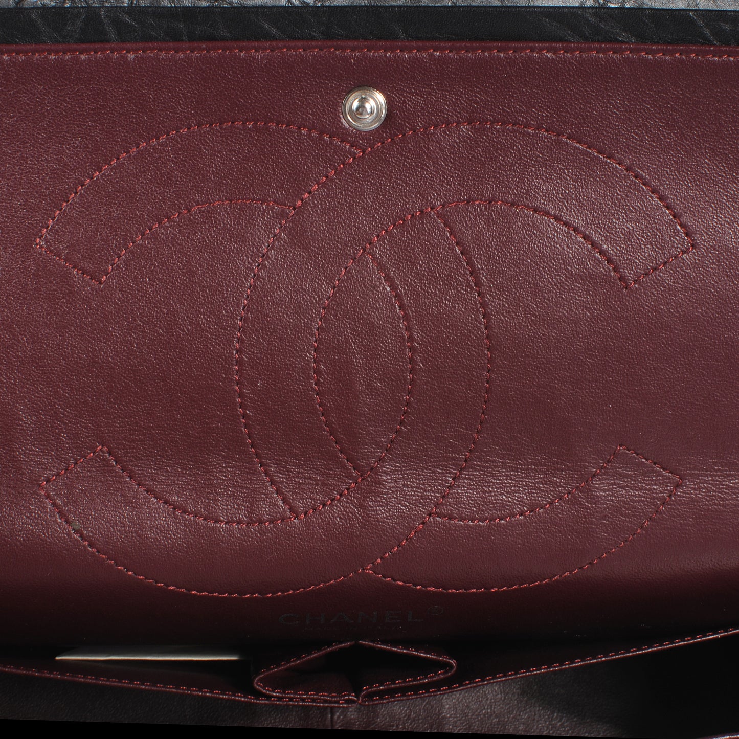 Aged Calfskin Quilted 2.55 Reissue 227 Flap Black