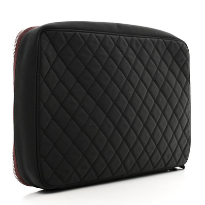 Chanel Nylon Quilted Laptop Case Black 3 of 9