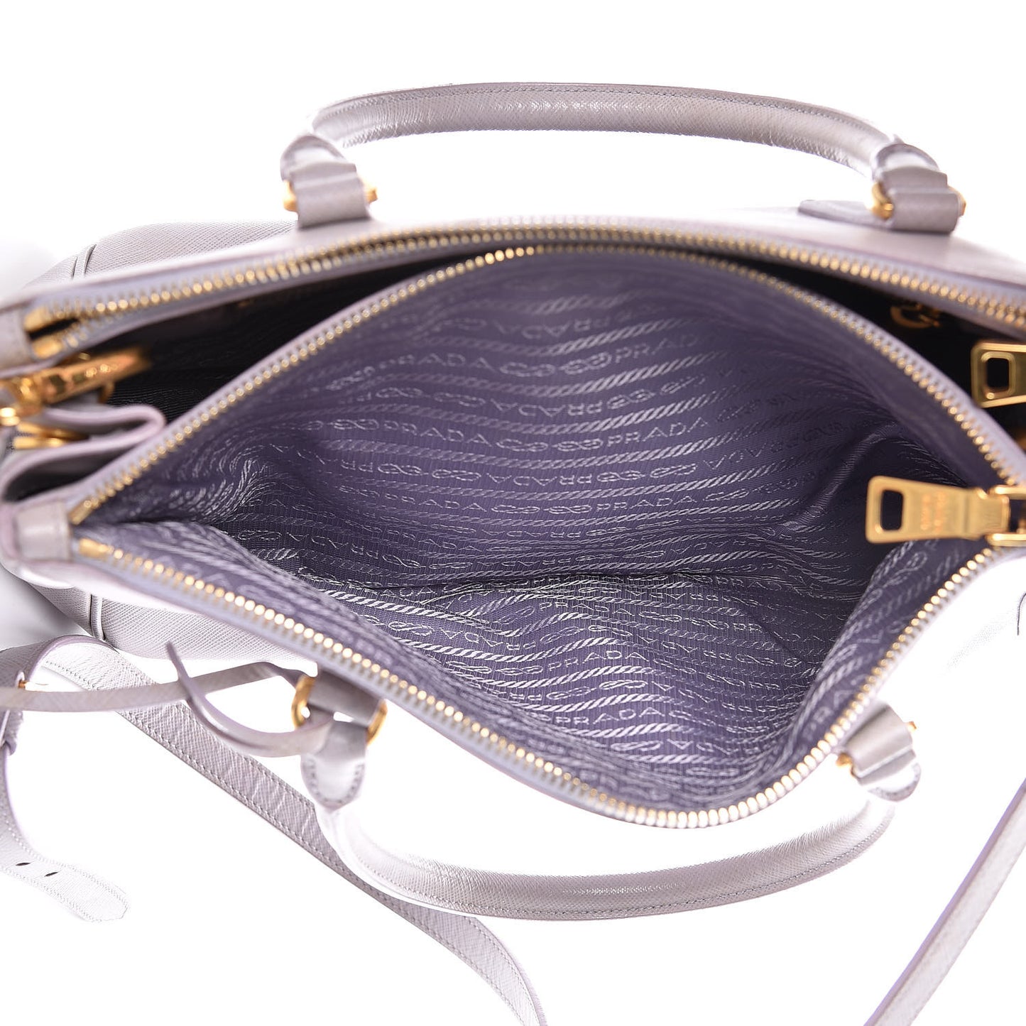 Saffiano Small Galleria Double Zip Tote Glicine