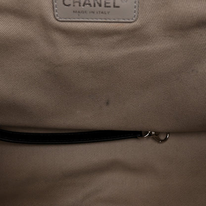 Chanel Glazed Calfskin Small Deauville Tote Black 11 of 11