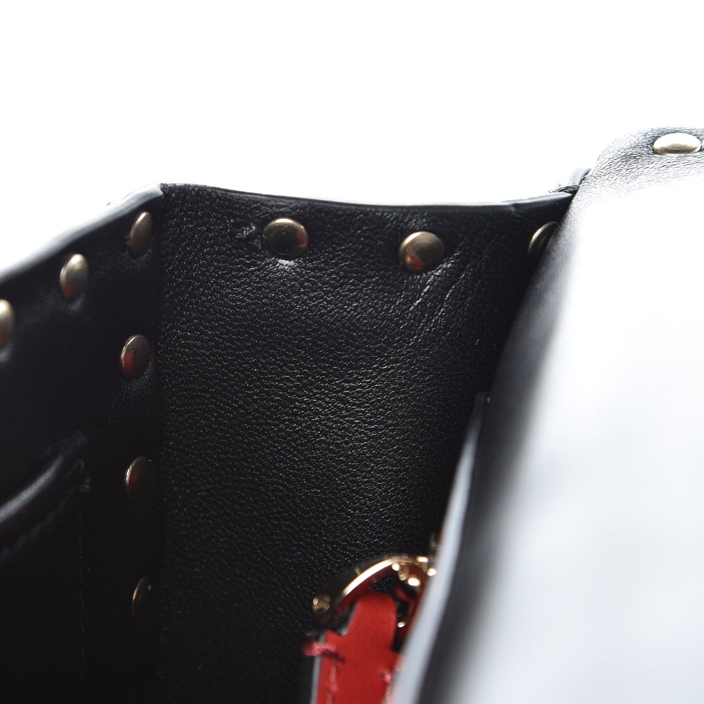 Calf Hair Leopard Print Medium Rockstud Spike Shoulder Bag