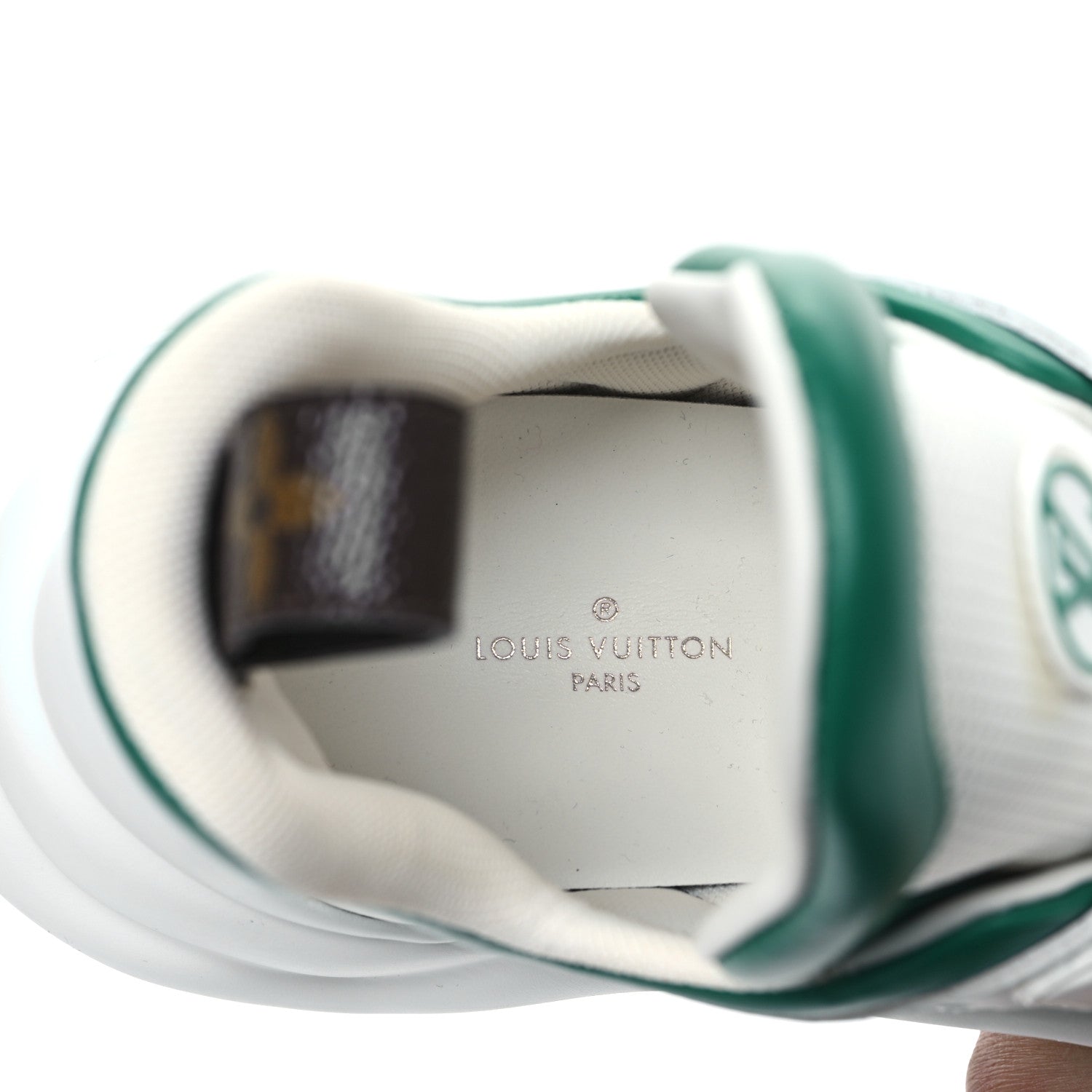 Louis Vuitton Calfskin Technical Nylon LV Archlight Sneakers 7 Green 7 of 9
