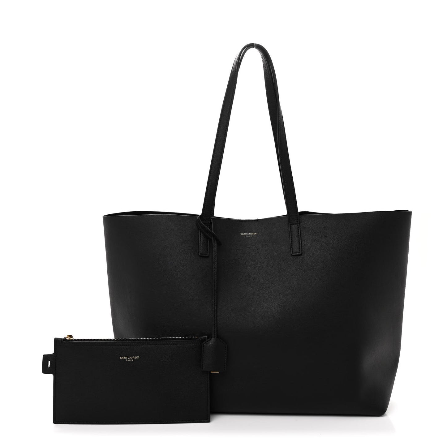 Calfskin Large Shopping Tote Black