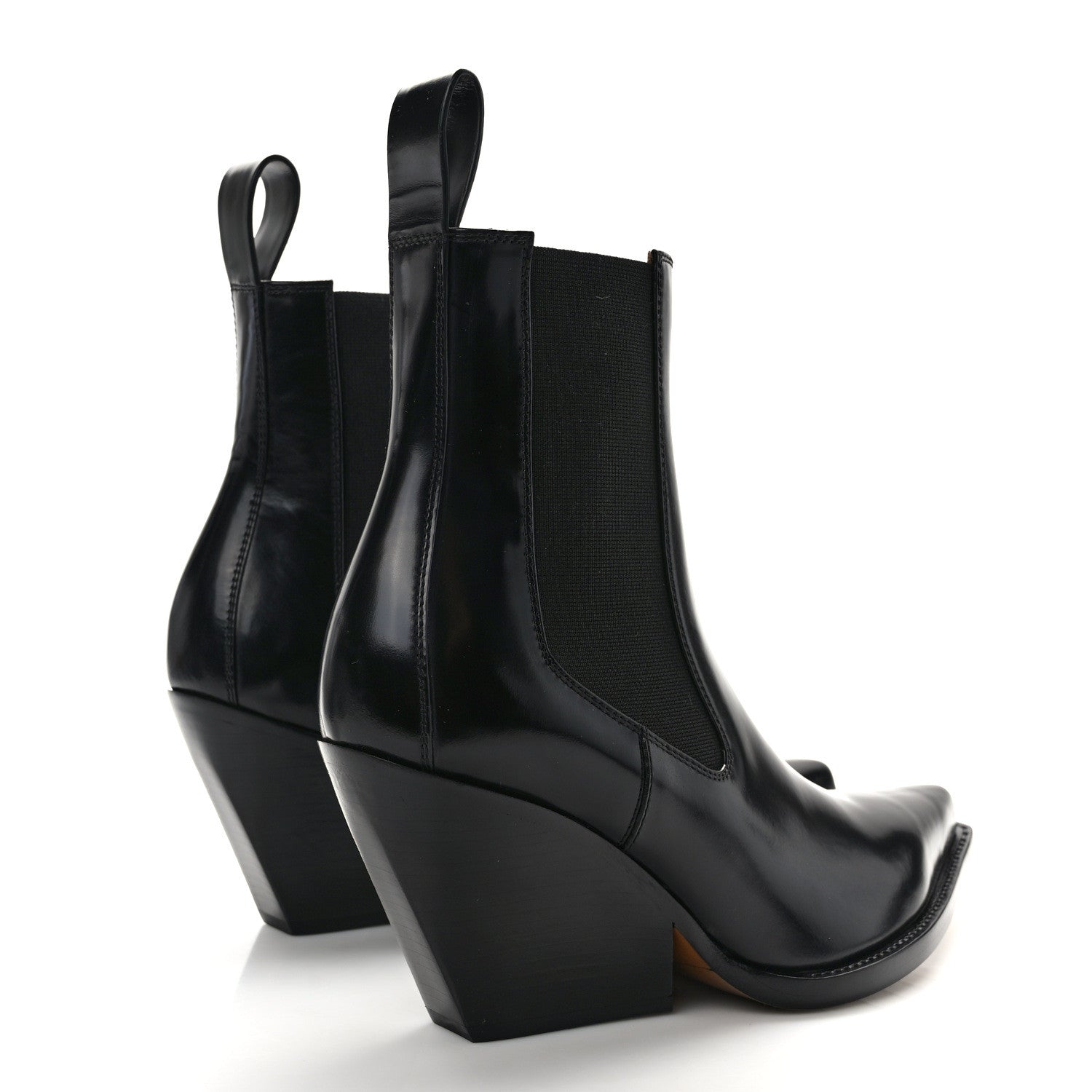Bottega Veneta Calfskin Lean Boots 37.5 Black 4 of 7
