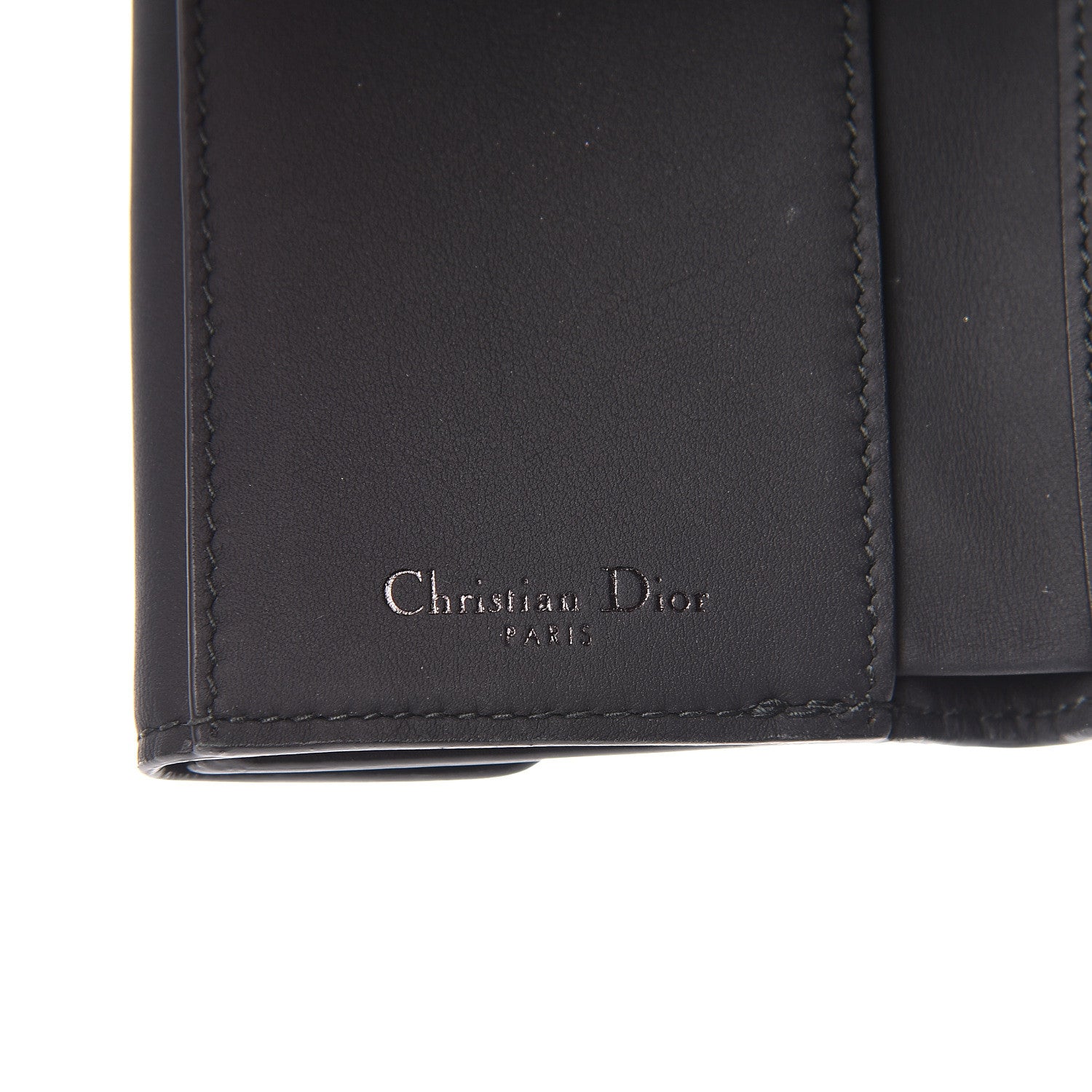 Christian Dior Ultra Matte Calfskin Medium Wallet Black 6 of 8