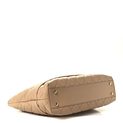 Chanel Caviar Quilted Rolled Up Tote Beige 4 of 10