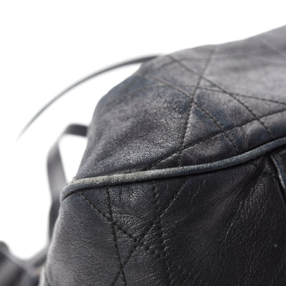 Christian Dior Lambskin Cannage Drawstring Bag Black 8 of 13