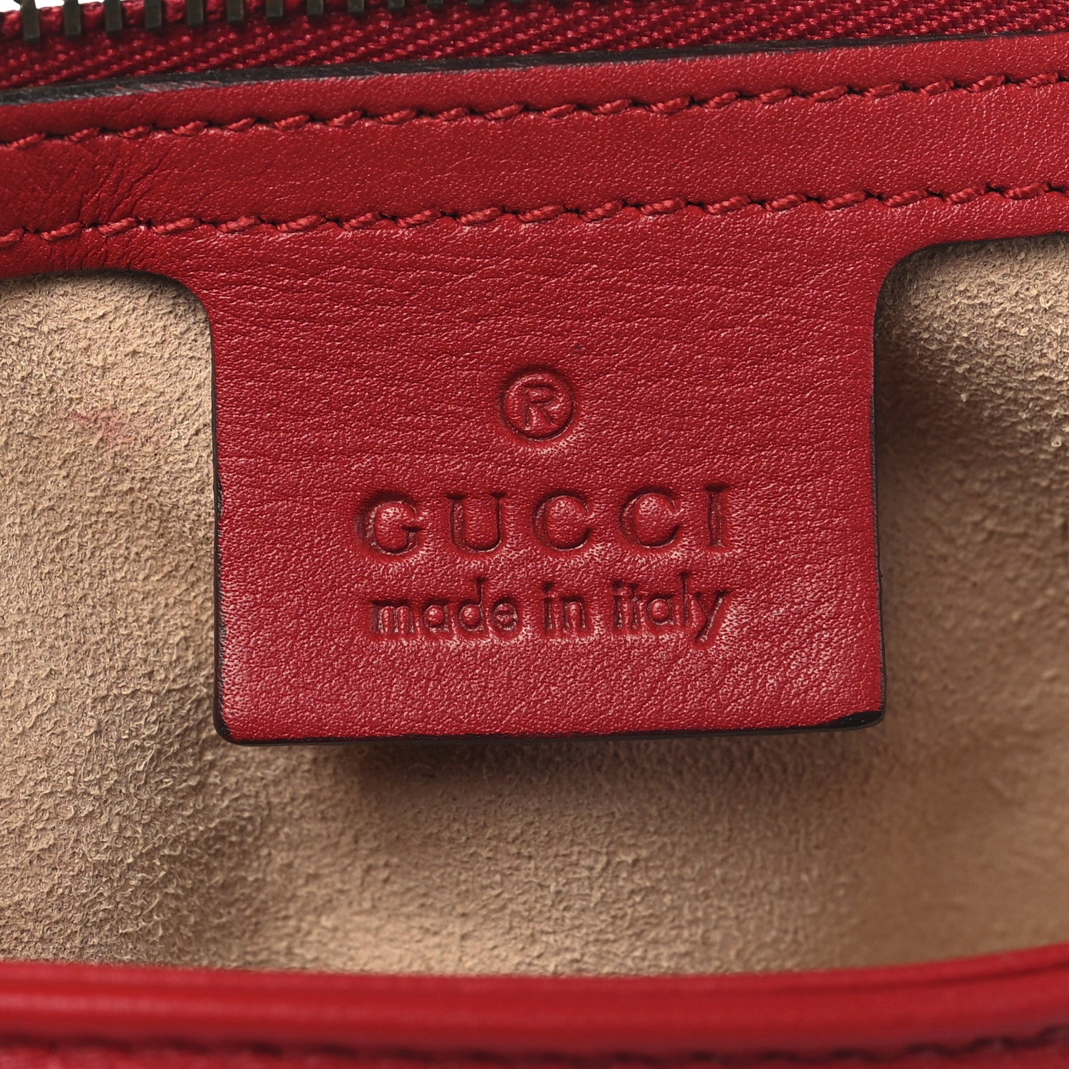 Gucci Calfskin Matelasse Medium GG Marmont Shoulder Bag Hibiscus Red 6 of 10