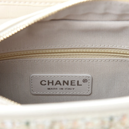 Chanel Tweed Calfskin Quilted Small Gabrielle Hobo Beige Ivory 8 of 11