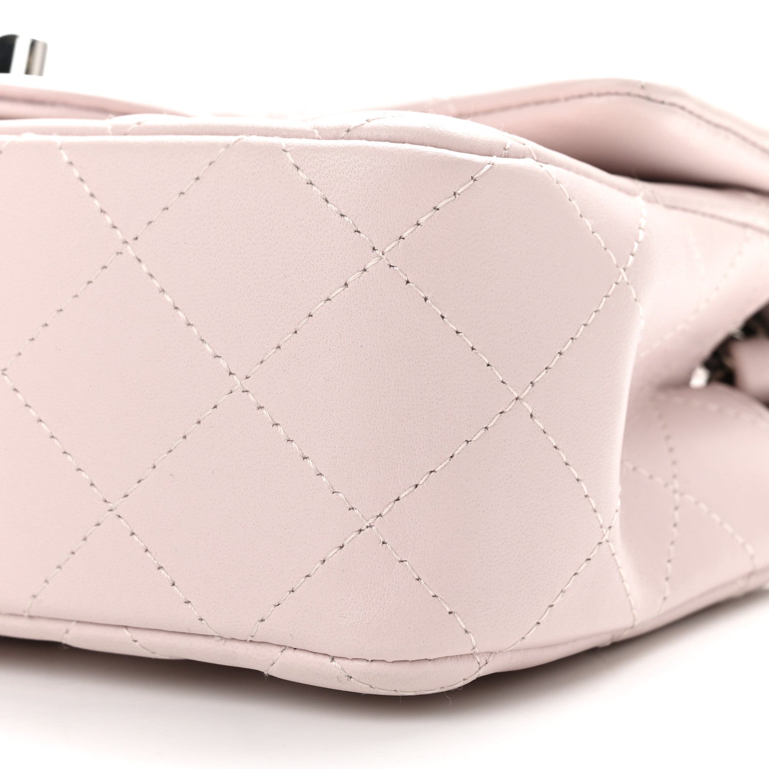 Chanel Lambskin Quilted Mini Rectangular Flap Light Purple 9 of 10