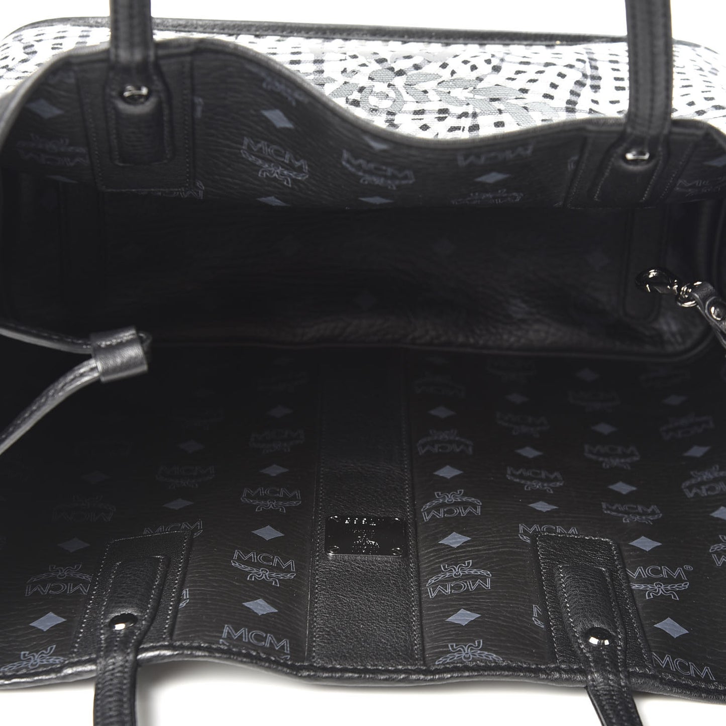Visetos Medium Liz Reversible Shopper Tote Black