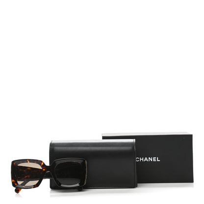 Chanel Acetate Rectangle Sunglasses 5435 Tortoise 8 of 8