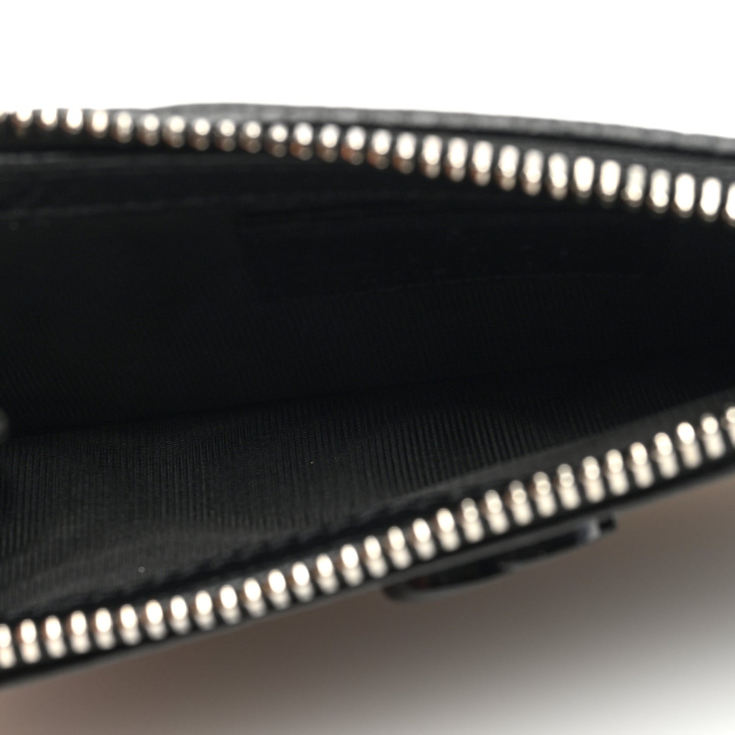 Dollar Calfskin Enamel Monochrome GG Marmont Key Case Card Holder Black