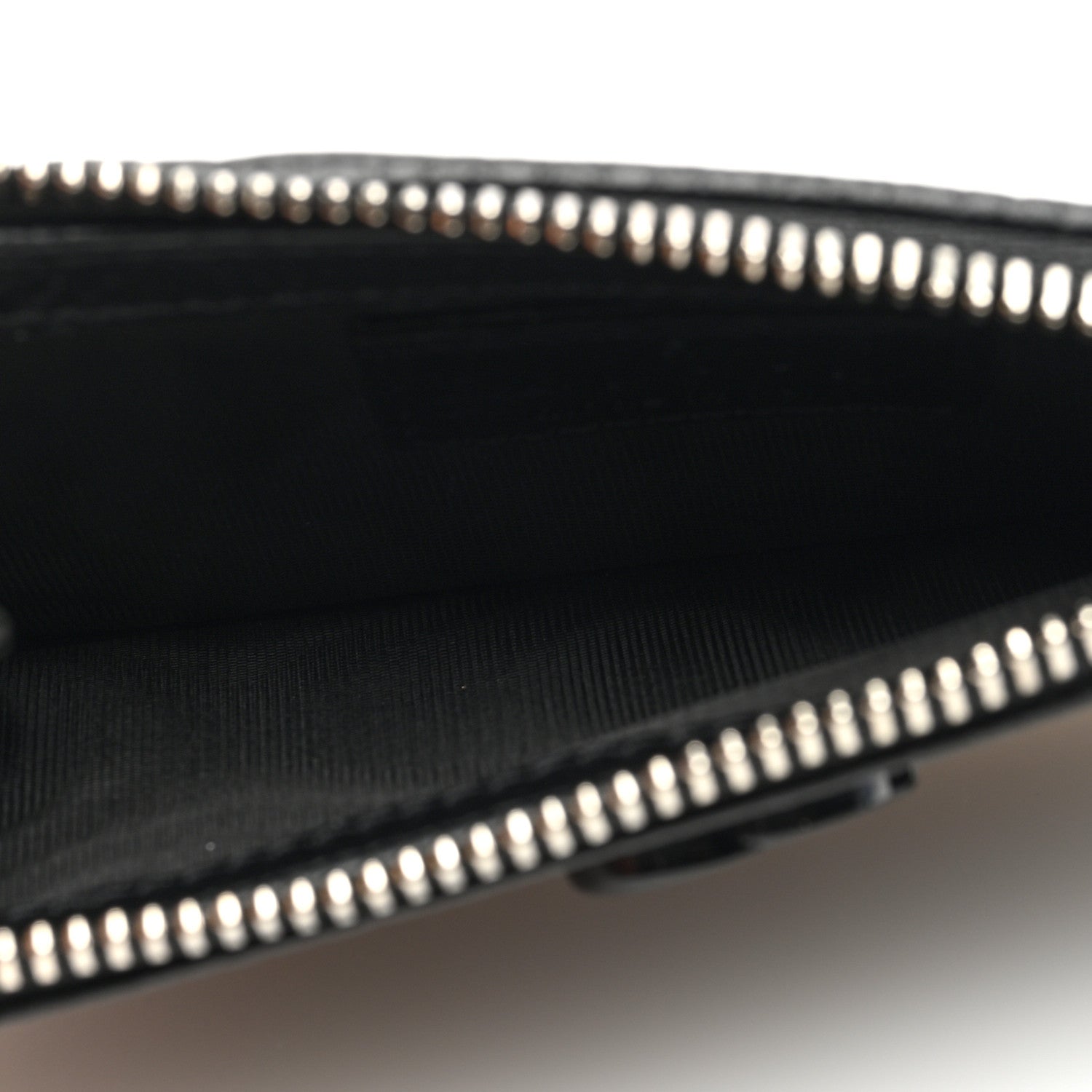 Gucci Dollar Calfskin Enamel Monochrome GG Marmont Key Case Card Holder Black 5 of 6