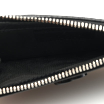 Gucci Dollar Calfskin Enamel Monochrome GG Marmont Key Case Card Holder Black 5 of 6