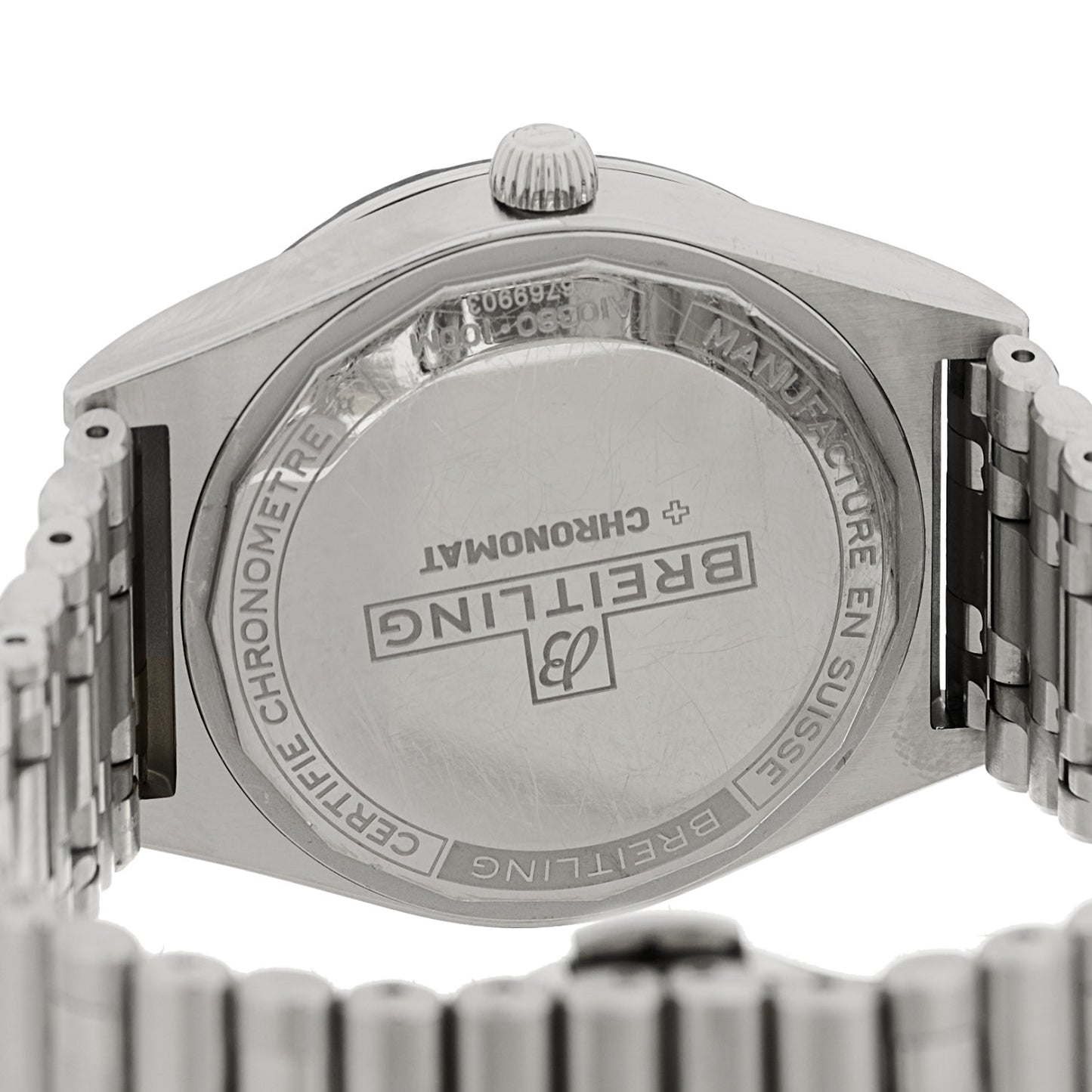 Stainless Steel Diamond Mother of Pearl 36mm Chronomat Automatic Watch A10380