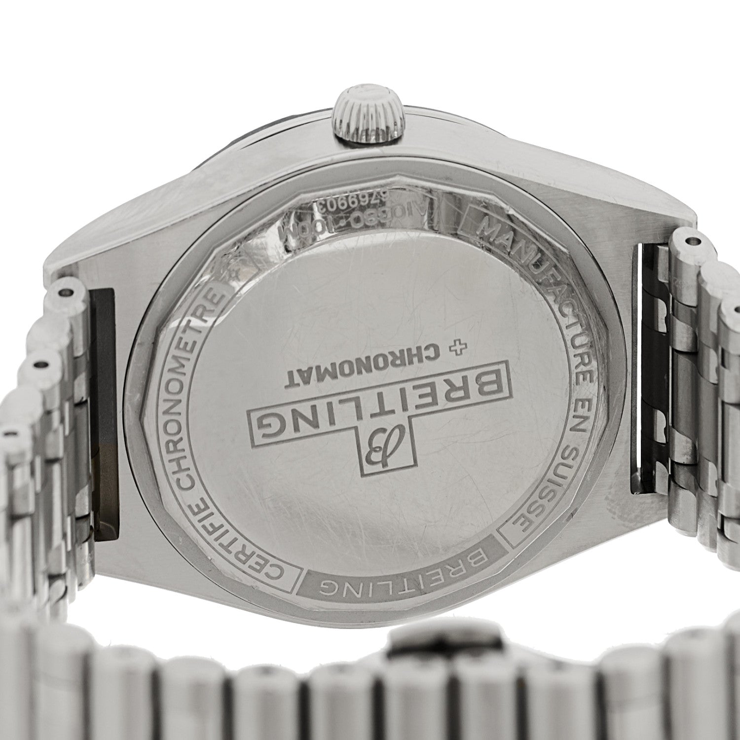 Breitling Stainless Steel Diamond Mother of Pearl 36mm Chronomat Automatic Watch A10380 4 of 5
